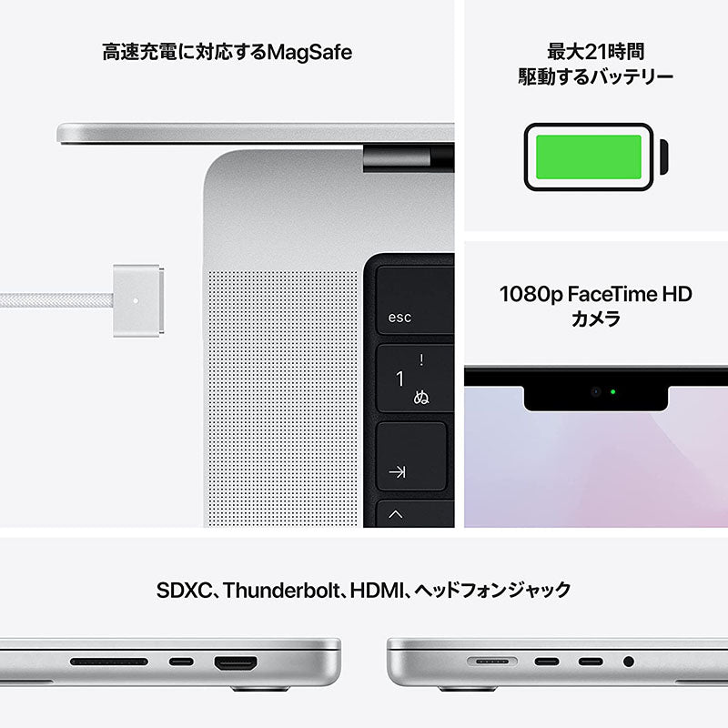 MacBook Pro 2021 (16インチ,16GB RAM,512GB SSD) スペースグレイ (整備済み品)